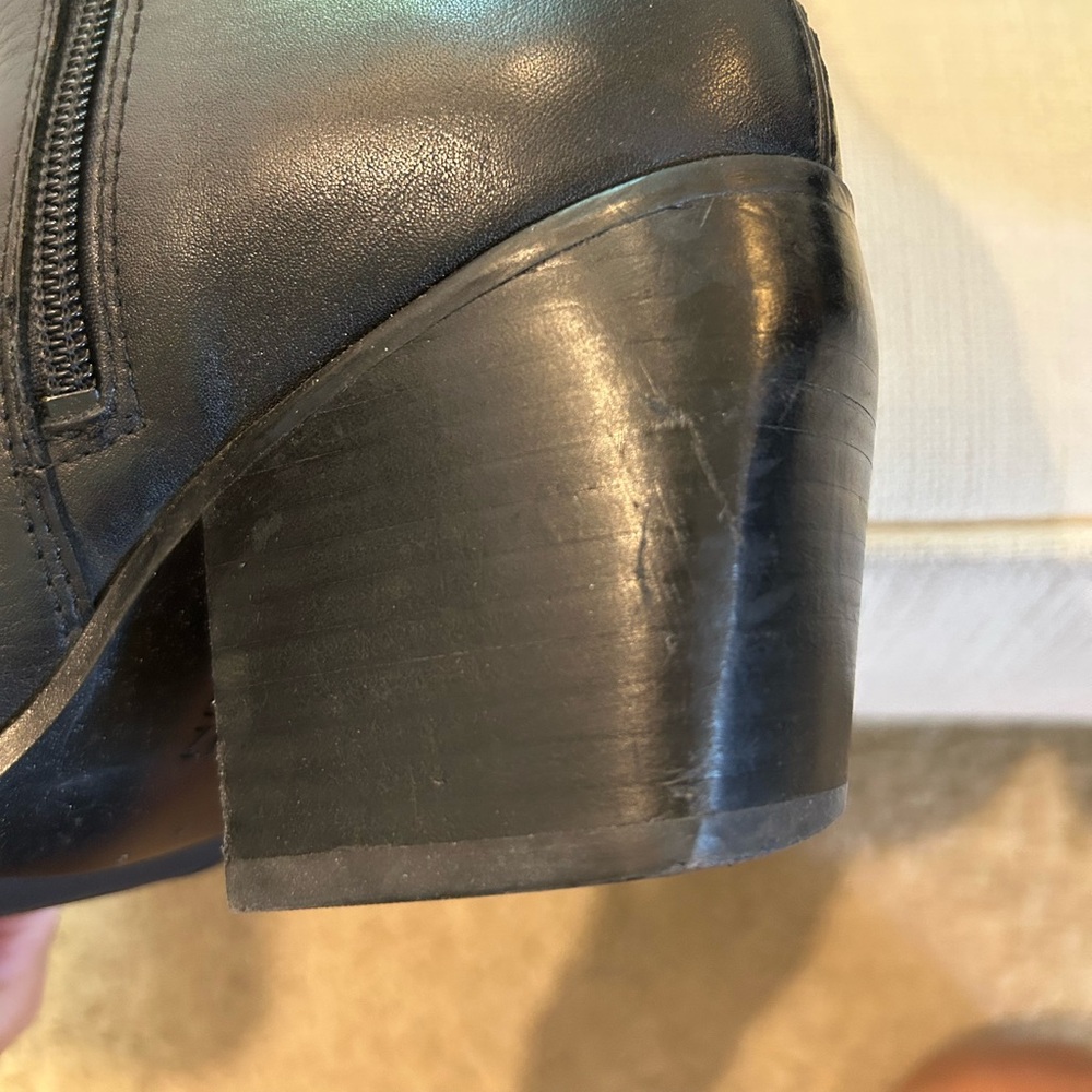 NIB Naturalizer Women's Fae Knee High Boot Black Leather Wide Calf Heeled Size 6 - Picture 10 of 16